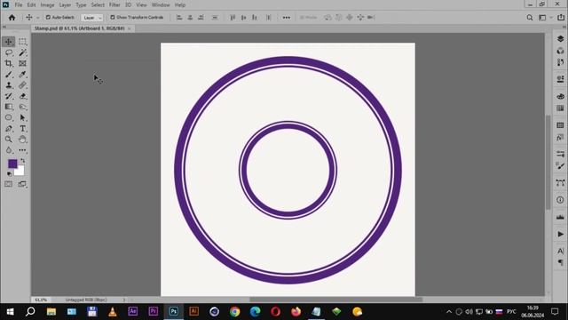 Фотошоп. Рисуем круглую печать. смотреть онлайн