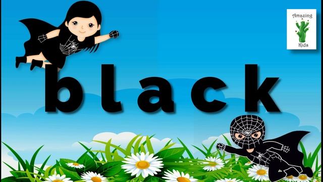 red,green,blue,yellow,black,orange Spellings for Kids | смотреть онлайн