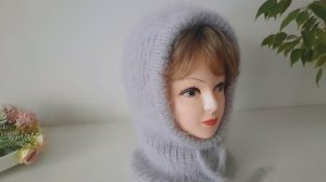 КАПОР- КАПЮШОН из мягкой пушистой пряжи./МК./