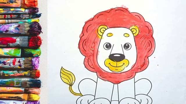 Сурет салу арыстан | Bolalar uchun sher rasm chizish | How to draw lion | Drawing for kids смотреть онлайн