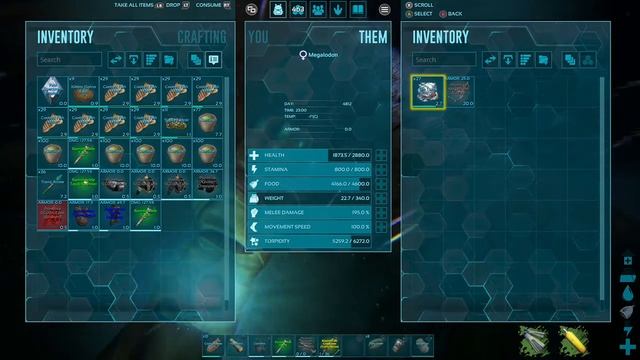 ARK Survival Evolved KIBBLE TAMING A Megalodon ARK XBOX ONE X PART 2