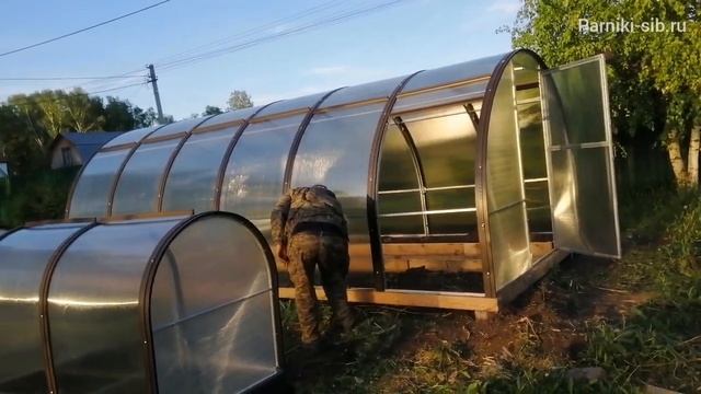 Теплица "Сдвижная-Люкс", с окрывающейся крышей и раздвижными боками. проветривание теплицы. смотреть онлайн