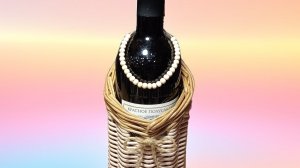 Корзина для бутылки "Дама в шляпке"