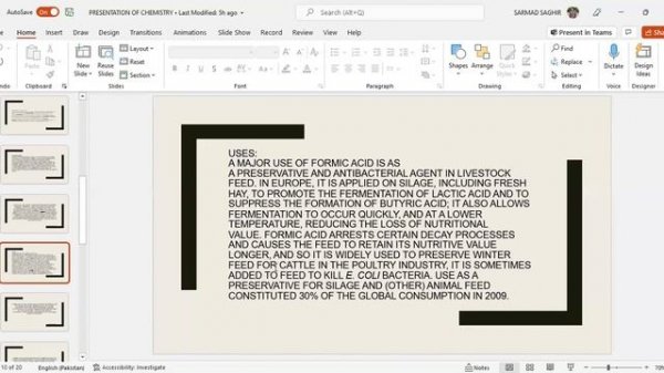 FORMIC ACID | CHEMISTRY | BASIC CONCEPTS | DR. HAMMAD MAJEED