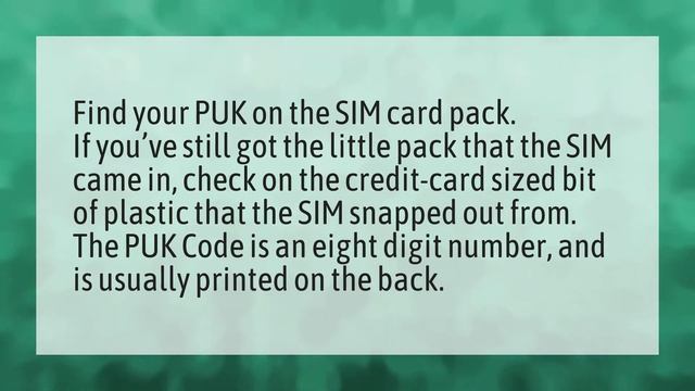 Where can I find my PUK number? смотреть онлайн