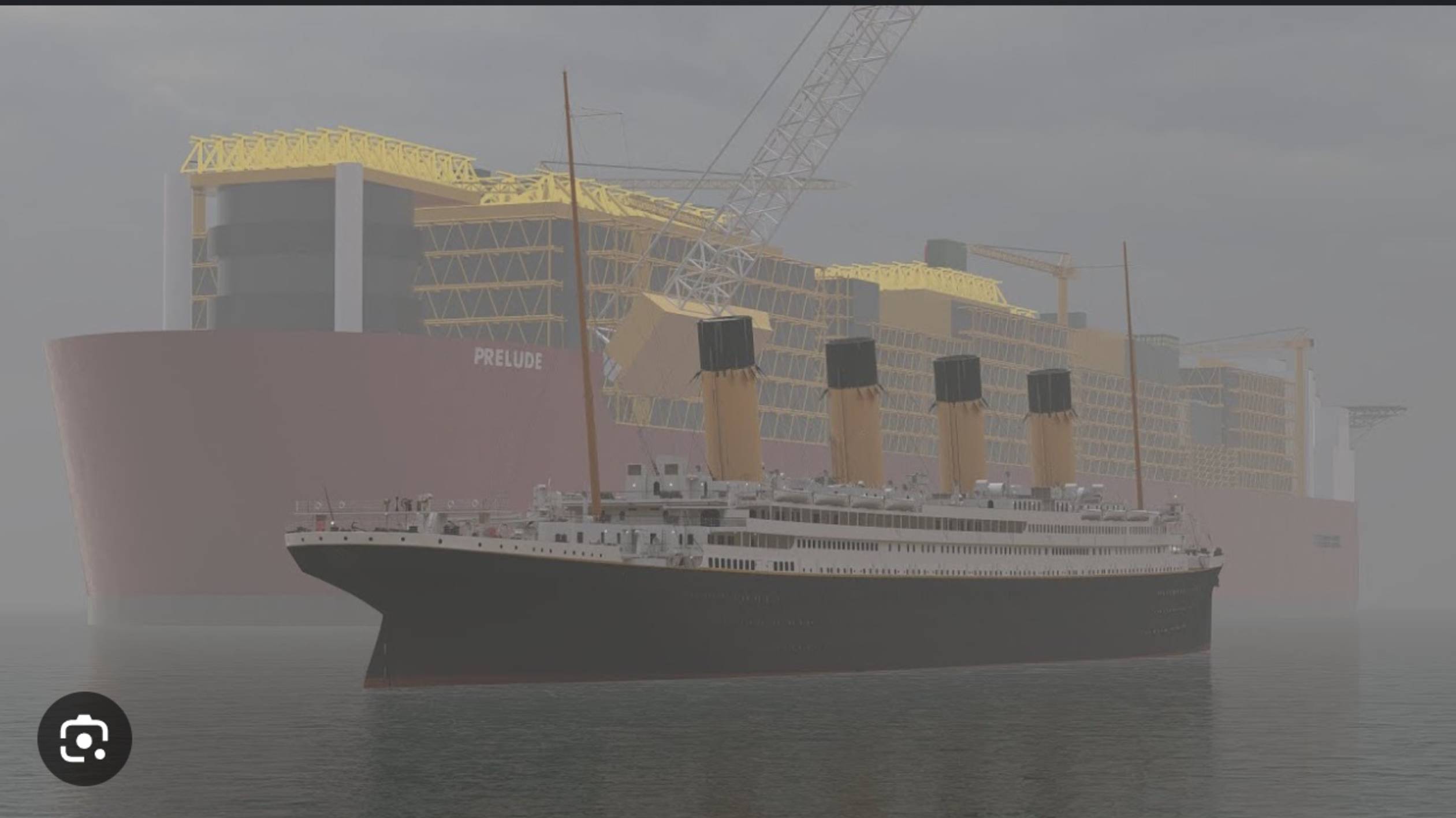 Титаник по сравнению с самым большим кораблём в мире Prelude FLNG смотреть онлайн