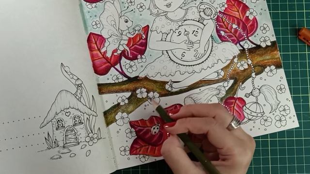 Como Colorir Tronco + Fundo Com Aquarela E Lápis De Cor  -  Colorindo Klara Markova Parte 2