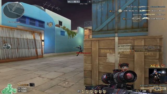 CF XIEXL: Barrett-Obsidian Beast FFA New Greece Kick Snipe GamePlay смотреть онлайн