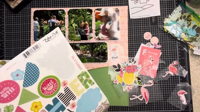 FLAMINGO | SCRAPBOOK LAYOUT PROCESS| |DAY  19 | #30daysofsketches