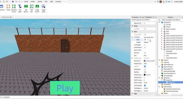 Как сделать меню с камерой (кнопку play) в Roblox Studio смотреть онлайн