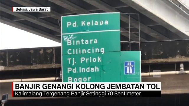 Banjir Genangi Perumahan dan Kolong Jembatan Tol di Bekasi смотреть онлайн