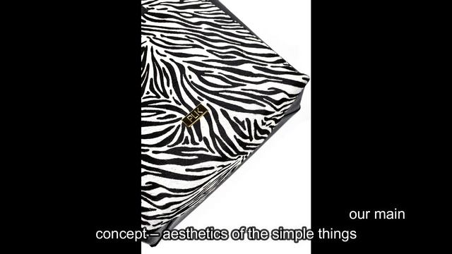 PLIK PAPER BAG Mini Black Saffiano, Zebra Print Calf Hair
