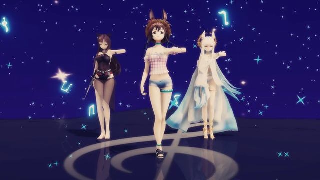 MMD - Arknights - Amiya, Skyfire and Platinum - Adios