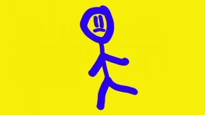 Синий человек бежит футаж