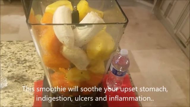 Stomach Soothing Papaya, Pineapple and Banana Smoothie! смотреть онлайн