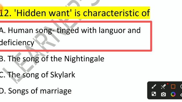 TO A SKYLARK | P.B. SHELLEY | SLST ENGLISH MCQs | POETRY | PART-2 смотреть онлайн