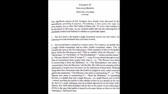 Ibn Salah’s Muqaddima, Part 15, The most influential work on Hadith Science, pps. 80-81. смотреть онлайн