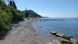 Курорт Сочи. Какой пляж в Якорной Щели.