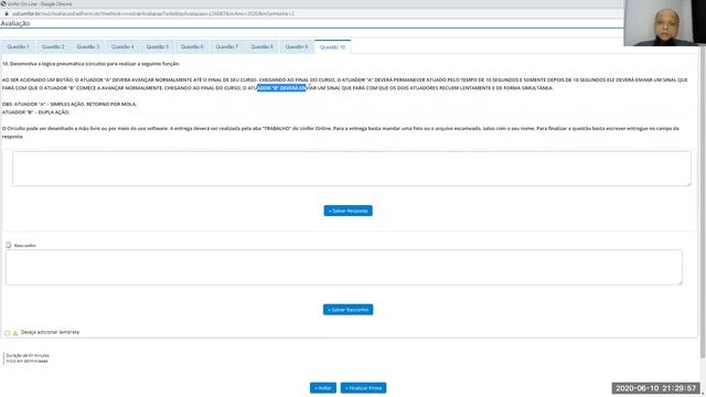 CORREÇÃO DA PROVA DE SISTEMAS HIDRÁULICOS E PNEUMÁTICOS - AV2- Aula do dia 10/06/20 смотреть онлайн