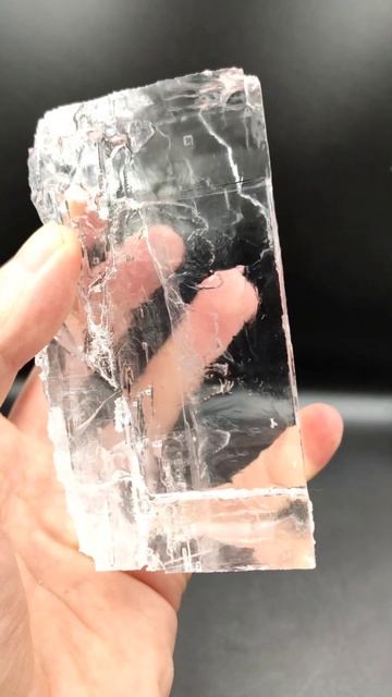 Halite crystal with water and ancient organisms inside,a very rare specimen 635g