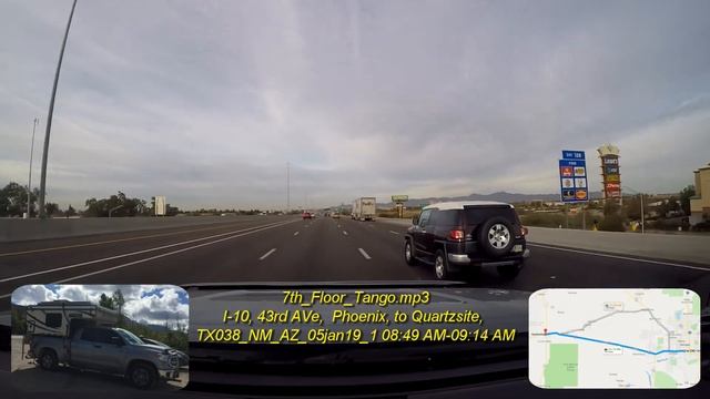 TX038_NM_AZ_05jan19_1 I-10, 43rd AVe, Phoenix, to Quartzsite AZ), смотреть онлайн