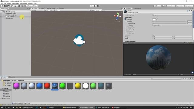 Unity AR - Augmented Reality Panorama within a Sphere (Part 2 of 3) смотреть онлайн
