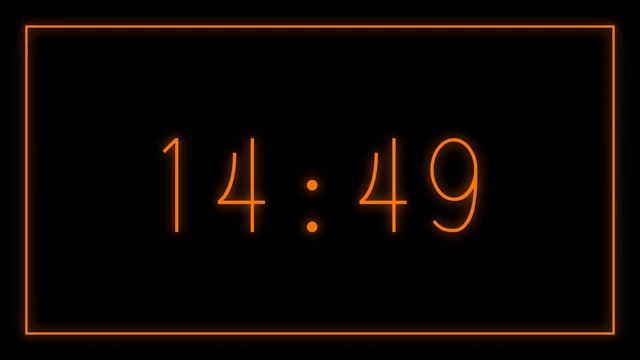 30 Minute Timer | Orange Neon Dark Mode Timer Countdown