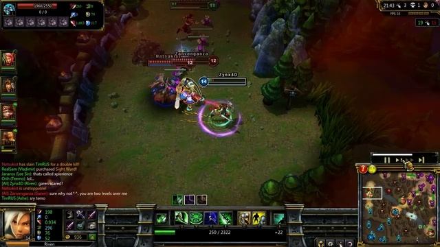 Riven Vs Garen at 1 hp смотреть онлайн
