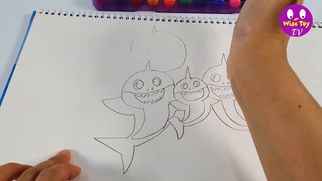 IKEA Mala Stamp Pen, Drawing, Coloring Pinkfong and shark family, they move, Educational version смотреть онлайн