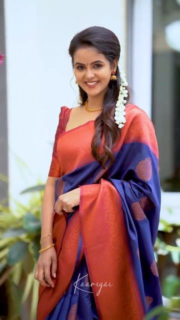 Classic Royal Blue Color Soft Lichi Silk Rich Pallu All Over Saree смотреть онлайн