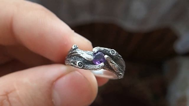 кольцо ветви с аметистом смотреть онлайн