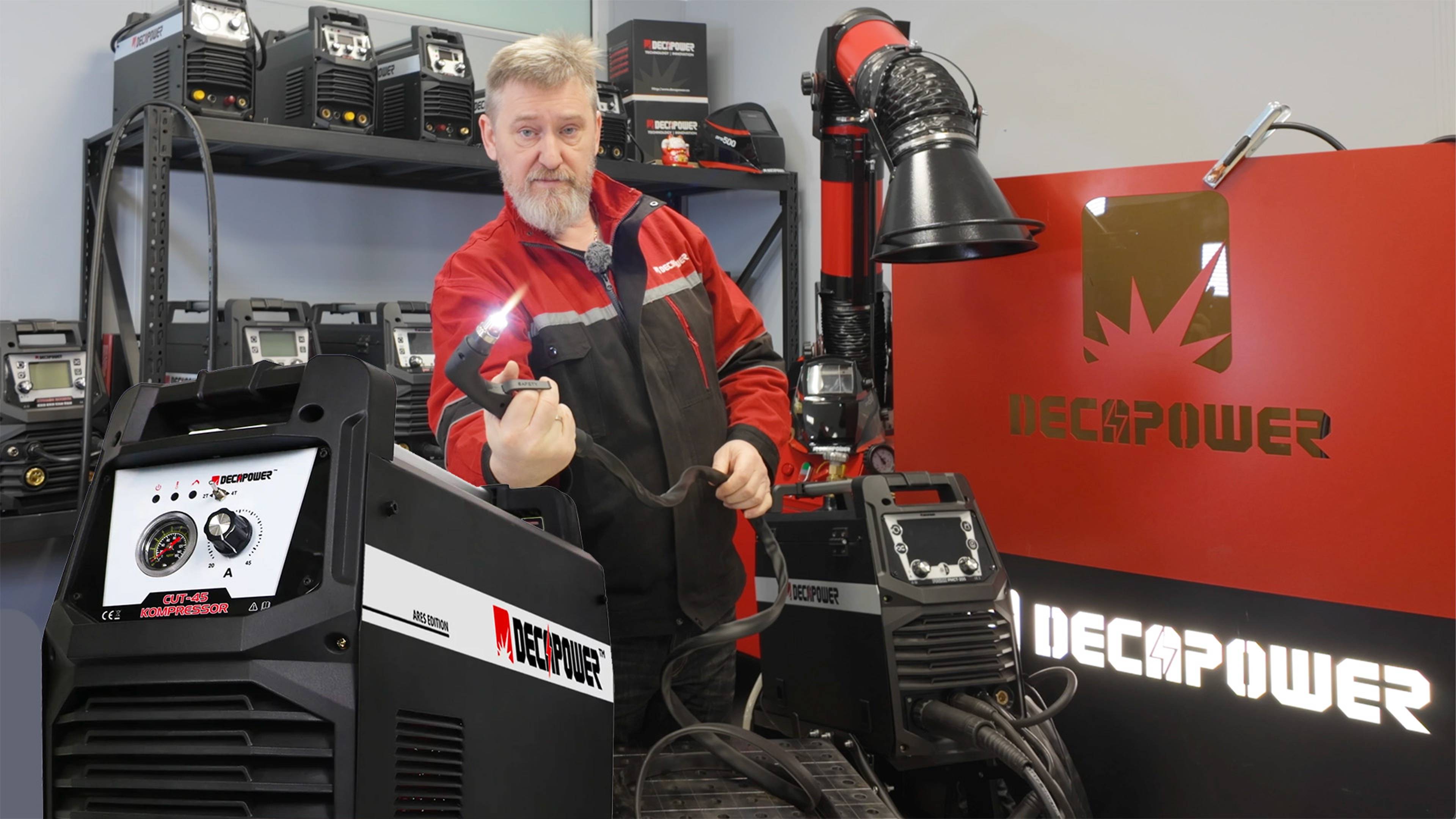 пилотная дуга, сорок ампер, плазморез DECAPOWER CUT 45KZ