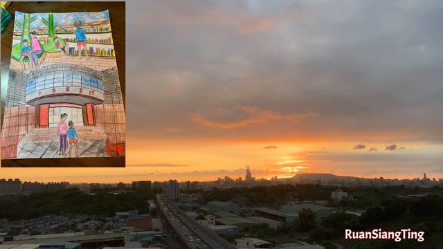 Kaohsiung sunset 3D painting ART 09 смотреть онлайн