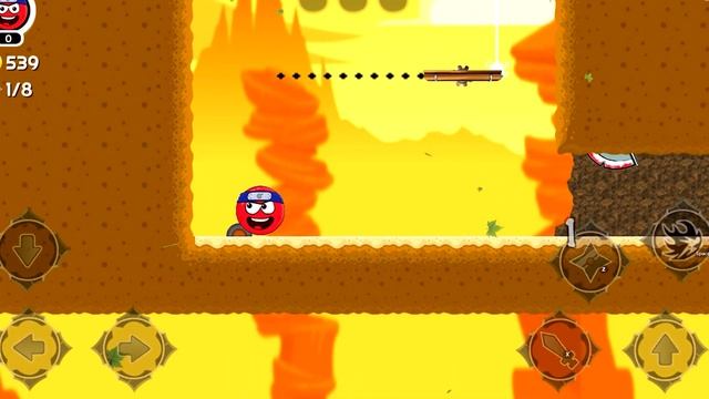 Мечник шар - Red ball epic new level 2.1 -Красный шарик в темном лесу сражается с ёжиками смотреть онлайн