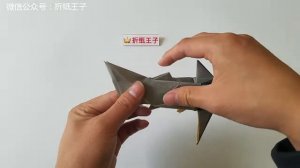 折纸王子教你宫岛凳鲨鱼11折纸详细视频教程