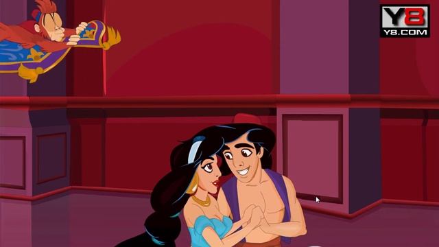 Genie, Abu, and Jaffar do not want to allow Aladdin and jasmine kiss each other - Animation смотреть онлайн
