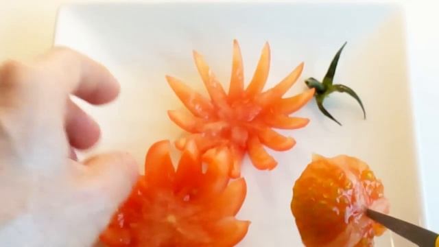 Art In Tomato Show- Vegetable Carving Tomato Flowers Garnishing смотреть онлайн