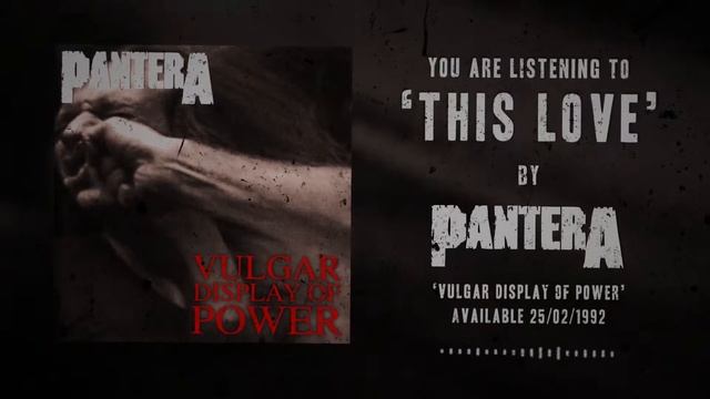 Pantera - This Love (Unofficial Lyric Video) смотреть онлайн