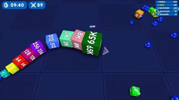 Cube 2048.io Game  🎲 A NEW GAME 🎲 CUBES SNAKE 2048.io Gameplay