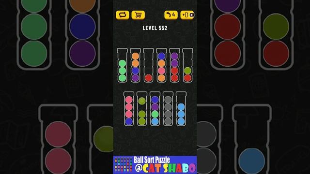 Ball Sort Puzzle Level 552 🎯No Extra Tubes😂Game Walkthrough😘 Stay Home And Fun Play #WithMe