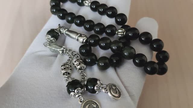 Мусульманские четки из обсидиана