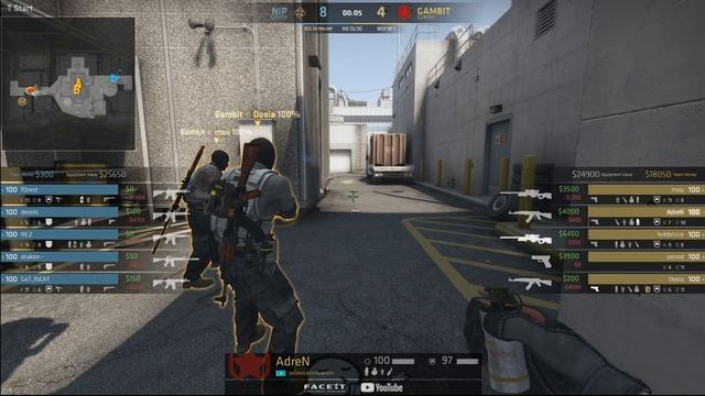 ECS Season 5 Day 12 - Gambit vs NIP - Nuke смотреть онлайн