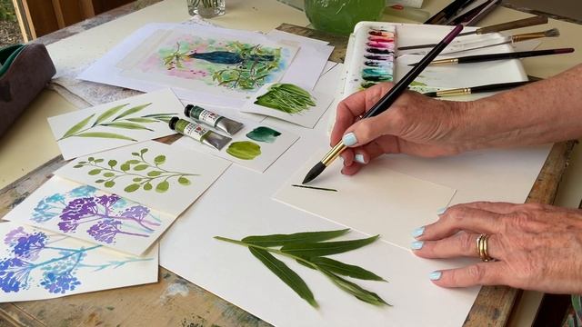 Paint light veins on leaves, ‘the easy way’. смотреть онлайн