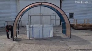 Бассейн в теплице. Навес для бассейна.