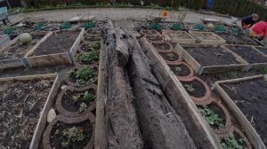 УСТАНАВЛИВАЕМ БОРДЮР НА ДАЧЕ,РАСШИРЯЕМ ОГОРОД!Больше места для рассады!Купила деревянные грядки.