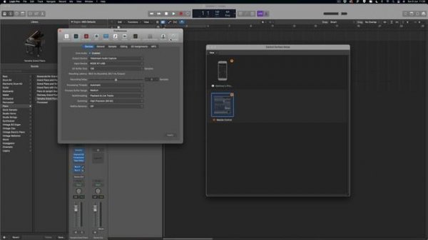 Подключение мидиклавиатуры-мидиконтроллера в Logic PRO X