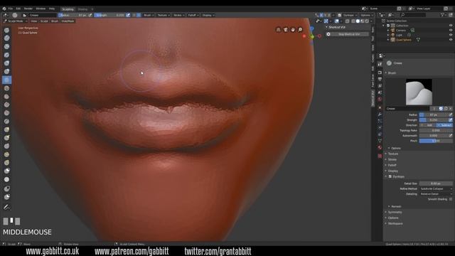 Sculpting for Beginners | How to Sculpt Lips | Blender 2.8 смотреть онлайн