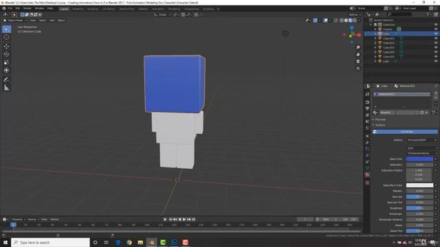 10 Добавление в Blender материалов к персонажу смотреть онлайн