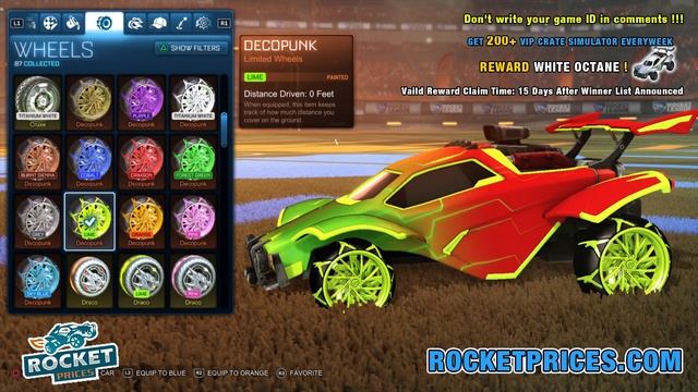 Rocket League Giveaway 72-1 | Top 10 Painted Decopunk Designs With Mainframe On Painted Octane смотреть онлайн