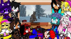 Фнаф 1 и 2 реагирует на НЕПРЕДВИДЕННЫЕ ПРЕПЯДСТВИЯ   Пародия РЭГДЭЙСА   Puk Days #3 Gacha club